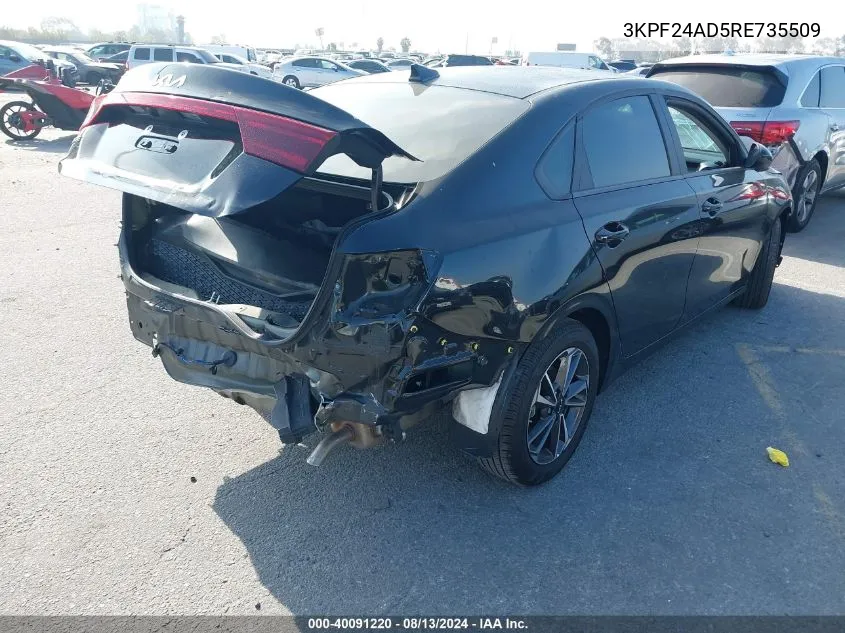 2024 Kia Forte Lxs VIN: 3KPF24AD5RE735509 Lot: 40091220