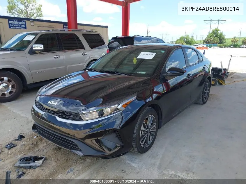 2024 Kia Forte Lxs VIN: 3KPF24AD8RE800014 Lot: 40100391