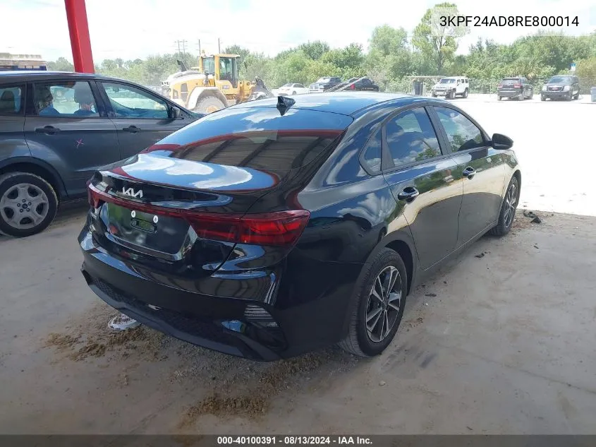 2024 Kia Forte Lxs VIN: 3KPF24AD8RE800014 Lot: 40100391