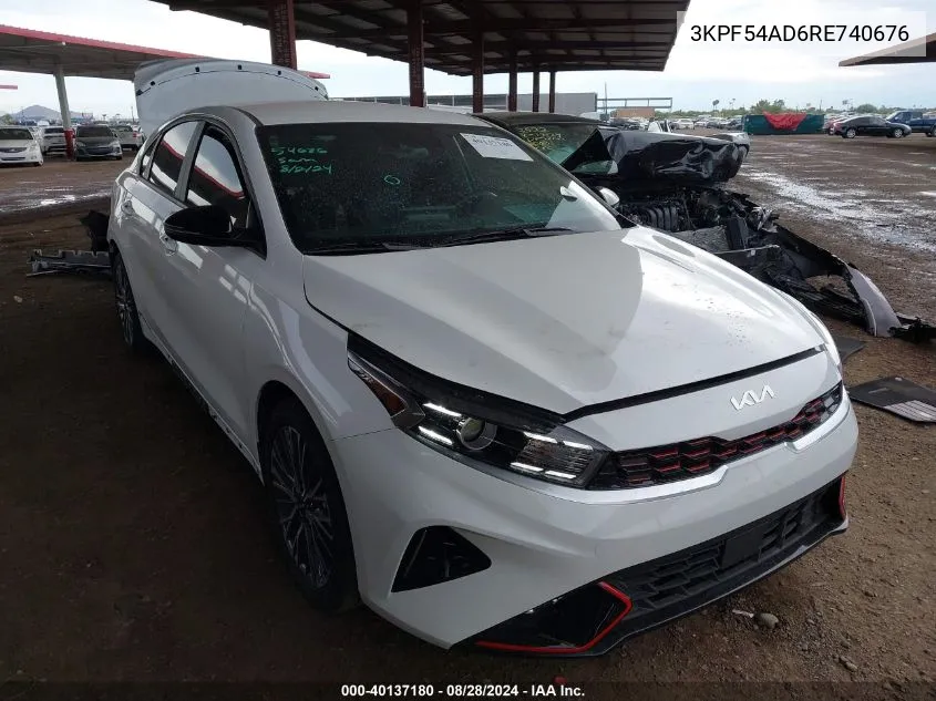 2024 Kia Forte Gt-Line VIN: 3KPF54AD6RE740676 Lot: 40137180