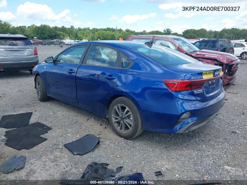 2024 Kia Forte Lx/Lxs VIN: 3KPF24AD0RE700327 Lot: 40139860