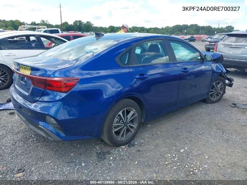 2024 Kia Forte Lx/Lxs VIN: 3KPF24AD0RE700327 Lot: 40139860