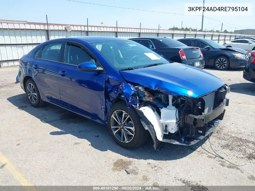 2024 Kia Forte Lxs VIN: 3KPF24AD4RE795104 Lot: 40161290