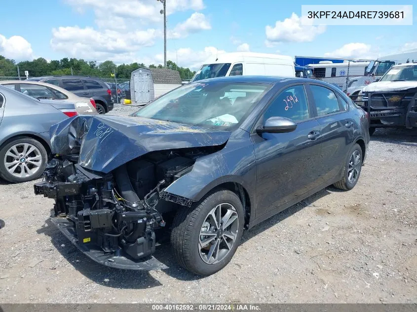 2024 Kia Forte Lxs VIN: 3KPF24AD4RE739681 Lot: 40162592