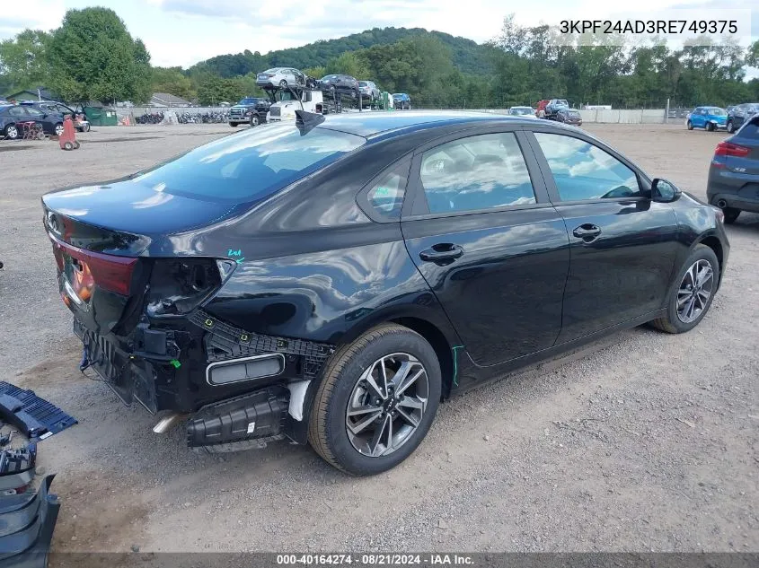 2024 Kia Forte Lxs VIN: 3KPF24AD3RE749375 Lot: 40164274