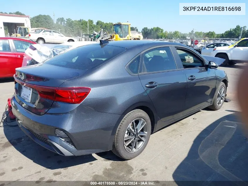 2024 Kia Forte Lxs VIN: 3KPF24AD1RE816698 Lot: 40178508