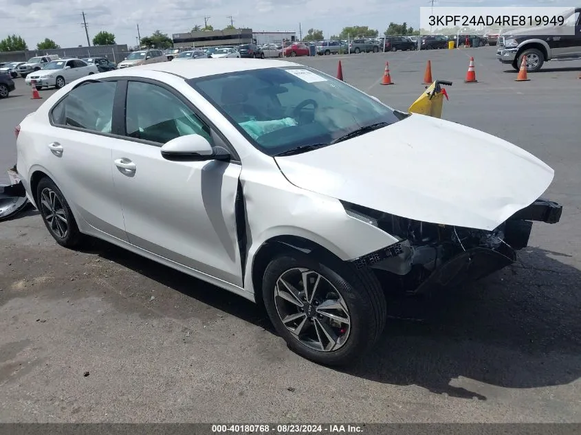 2024 Kia Forte Lxs VIN: 3KPF24AD4RE819949 Lot: 40180768