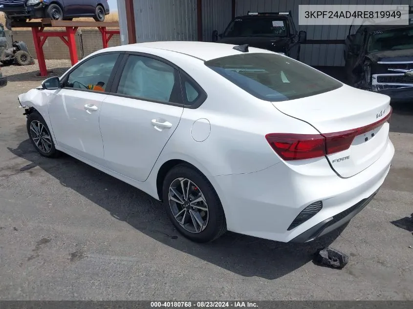 2024 Kia Forte Lxs VIN: 3KPF24AD4RE819949 Lot: 40180768