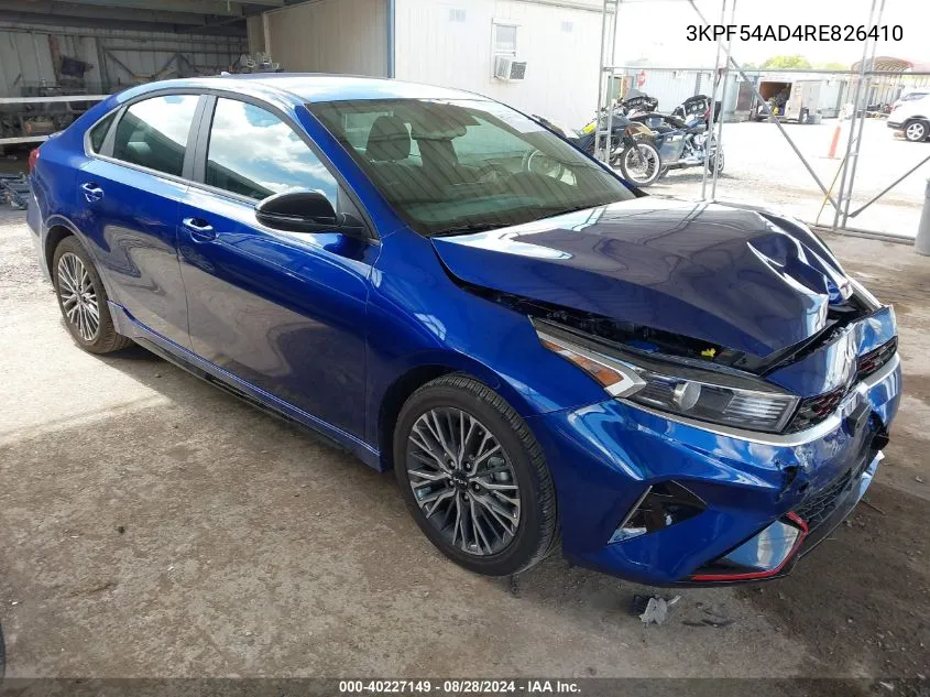 2024 Kia Forte Gt-Line VIN: 3KPF54AD4RE826410 Lot: 40227149