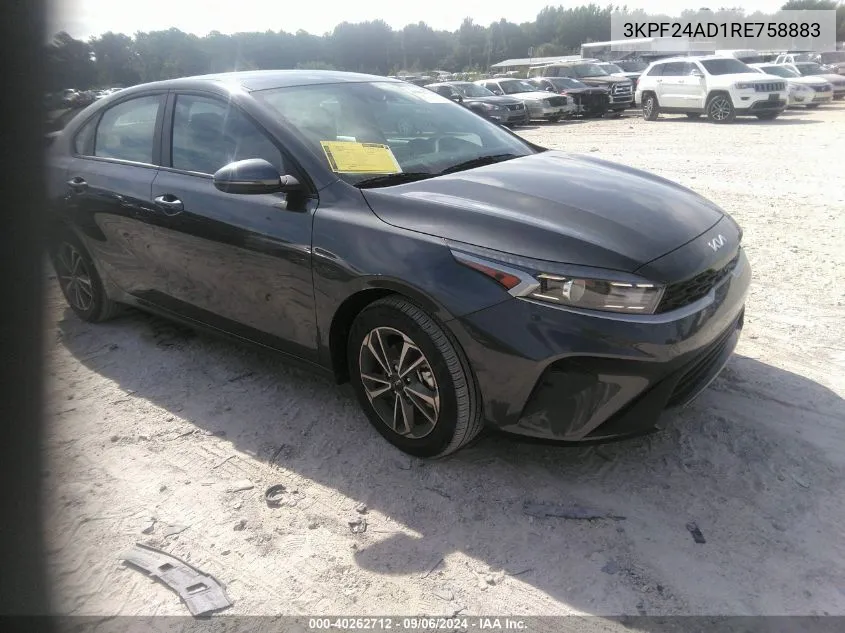 2024 Kia Forte Lxs VIN: 3KPF24AD1RE758883 Lot: 40262712