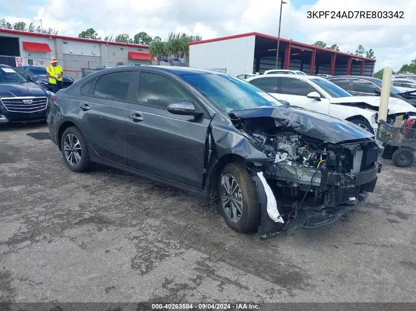 2024 Kia Forte Lxs VIN: 3KPF24AD7RE803342 Lot: 40263584