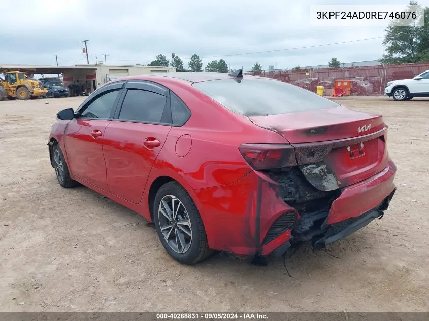 2024 Kia Forte Lx/Lxs VIN: 3KPF24AD0RE746076 Lot: 40268831