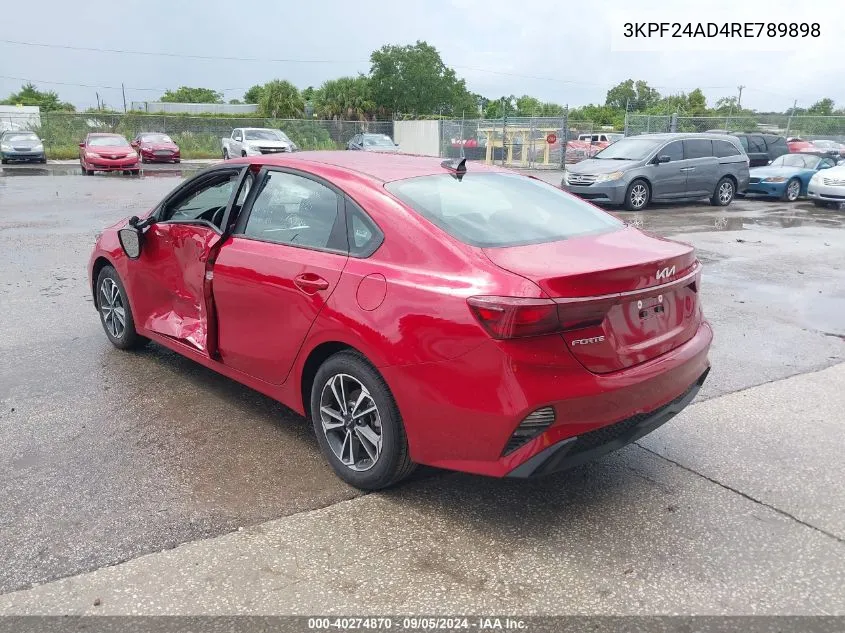 2024 Kia Forte Lxs VIN: 3KPF24AD4RE789898 Lot: 40274870