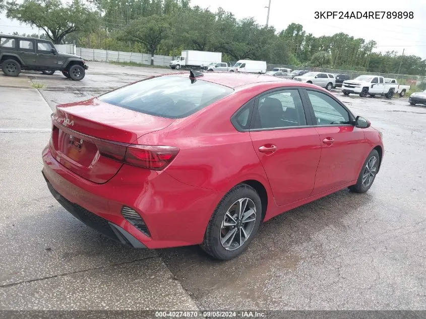 2024 Kia Forte Lxs VIN: 3KPF24AD4RE789898 Lot: 40274870