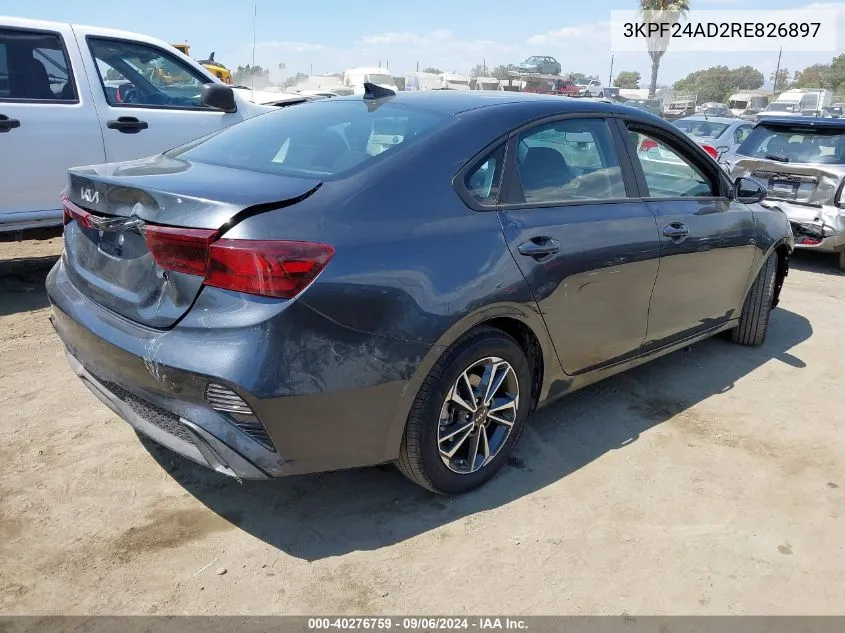 2024 Kia Forte Lxs VIN: 3KPF24AD2RE826897 Lot: 40276759