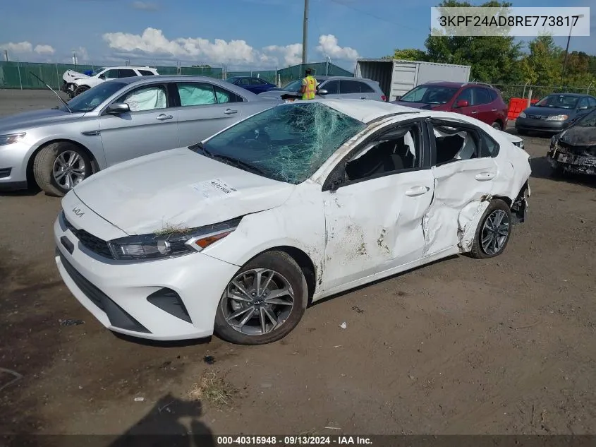 2024 Kia Forte Lxs VIN: 3KPF24AD8RE773817 Lot: 40315948