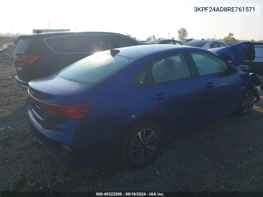 2024 Kia Forte Lxs VIN: 3KPF24AD8RE761571 Lot: 40322095