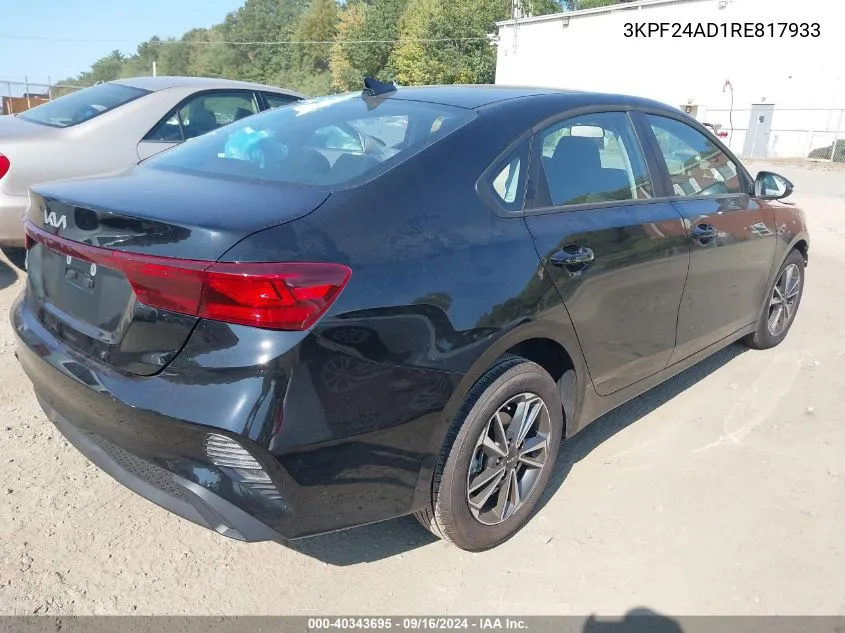 2024 Kia Forte Lxs VIN: 3KPF24AD1RE817933 Lot: 40343695