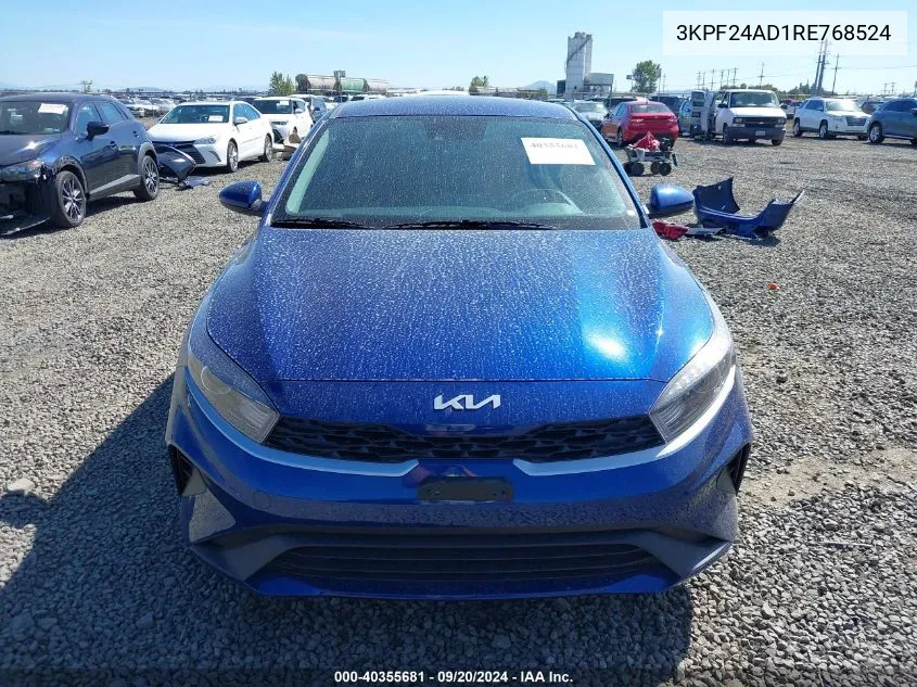 2024 Kia Forte Lxs VIN: 3KPF24AD1RE768524 Lot: 40355681