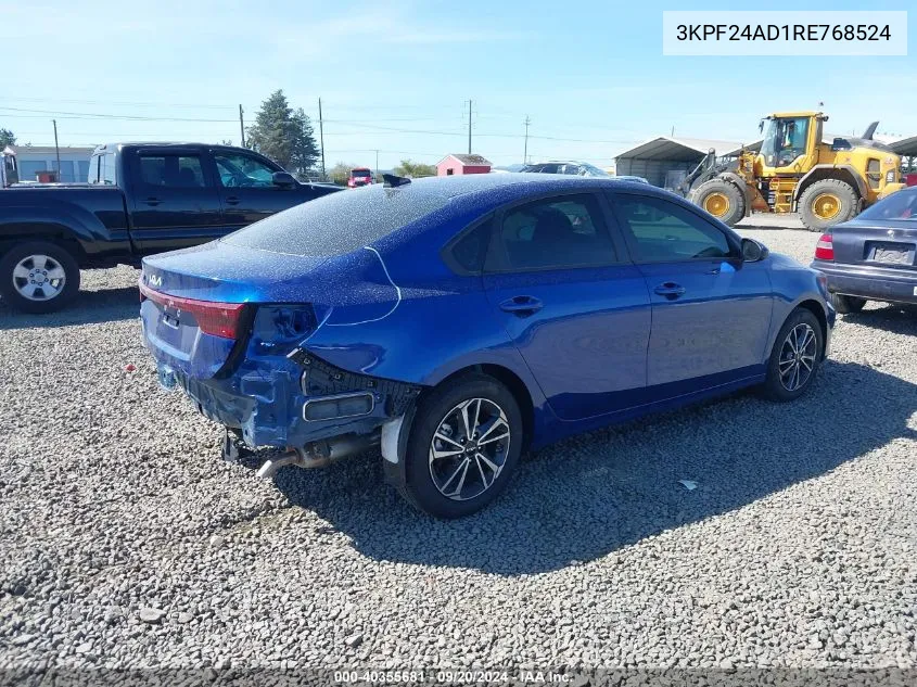 2024 Kia Forte Lxs VIN: 3KPF24AD1RE768524 Lot: 40355681