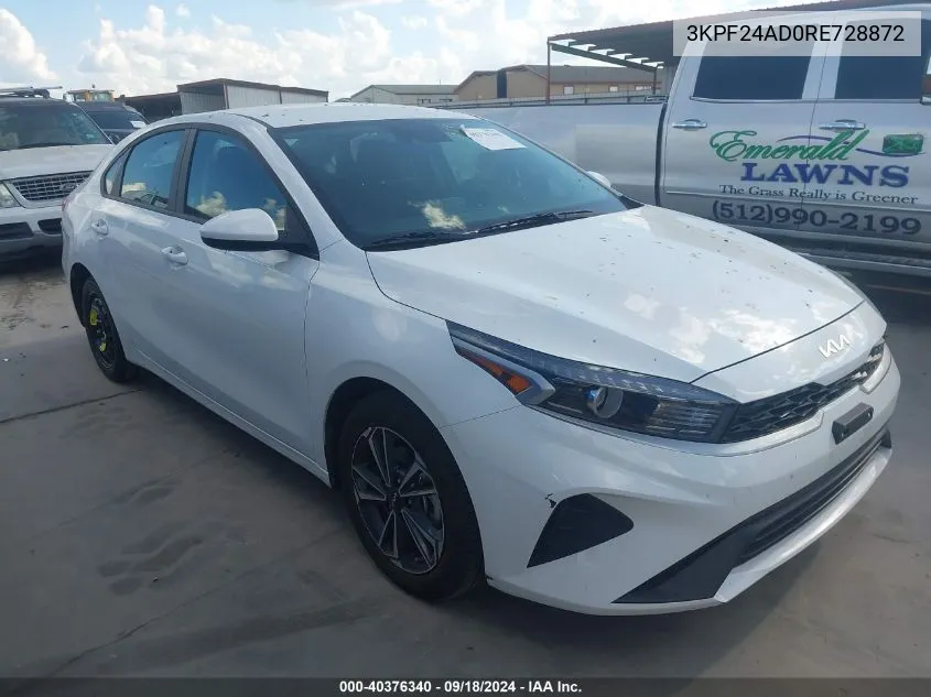 2024 Kia Forte Lxs VIN: 3KPF24AD0RE728872 Lot: 40376340