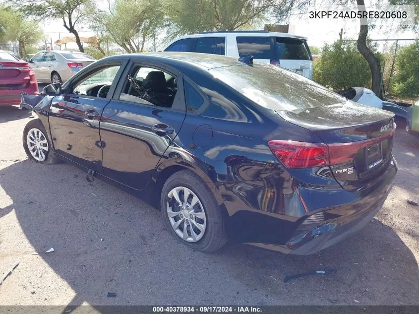 2024 Kia Forte Lx VIN: 3KPF24AD5RE820608 Lot: 40378934