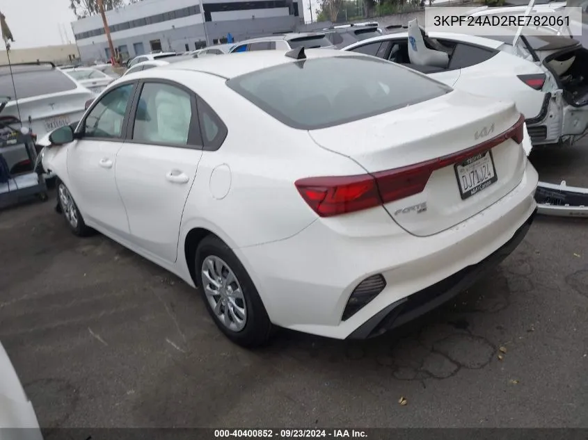 2024 Kia Forte Lx/Lxs VIN: 3KPF24AD2RE782061 Lot: 40400852