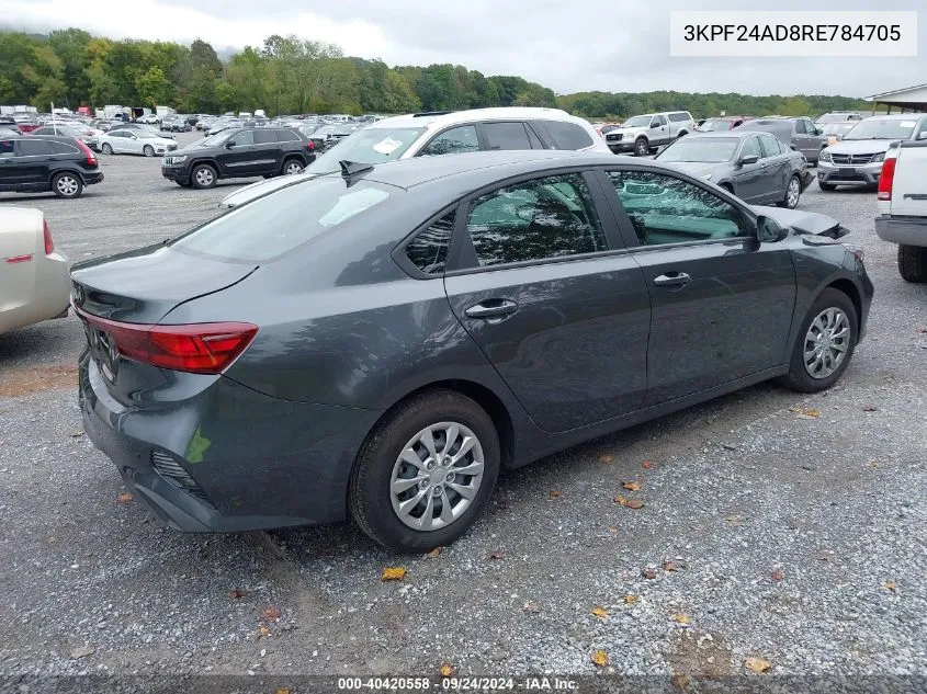 2024 Kia Forte Lx VIN: 3KPF24AD8RE784705 Lot: 40420558