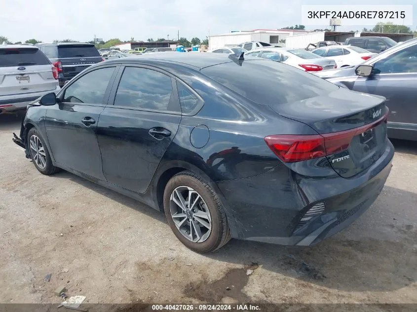 2024 Kia Forte Lxs VIN: 3KPF24AD6RE787215 Lot: 40427026