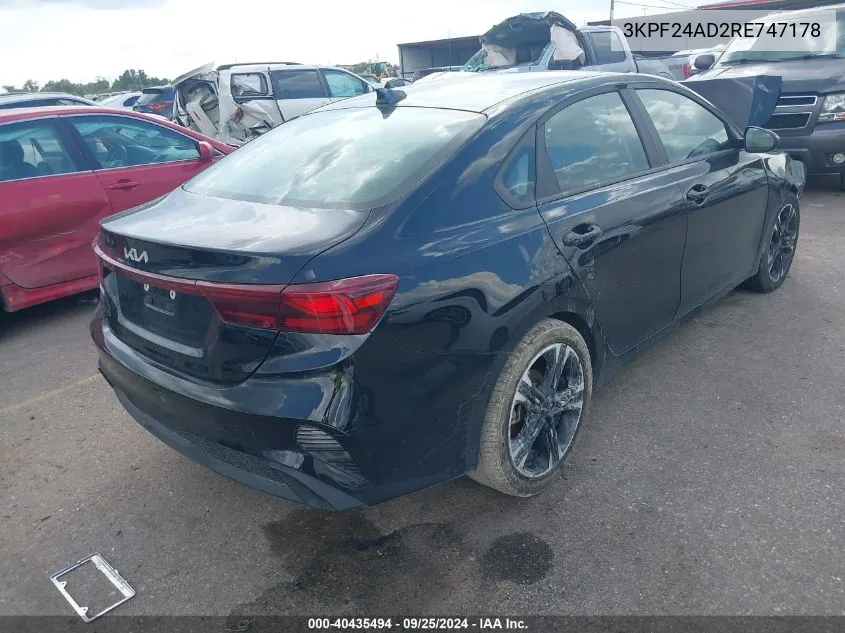 2024 Kia Forte Lxs VIN: 3KPF24AD2RE747178 Lot: 40435494