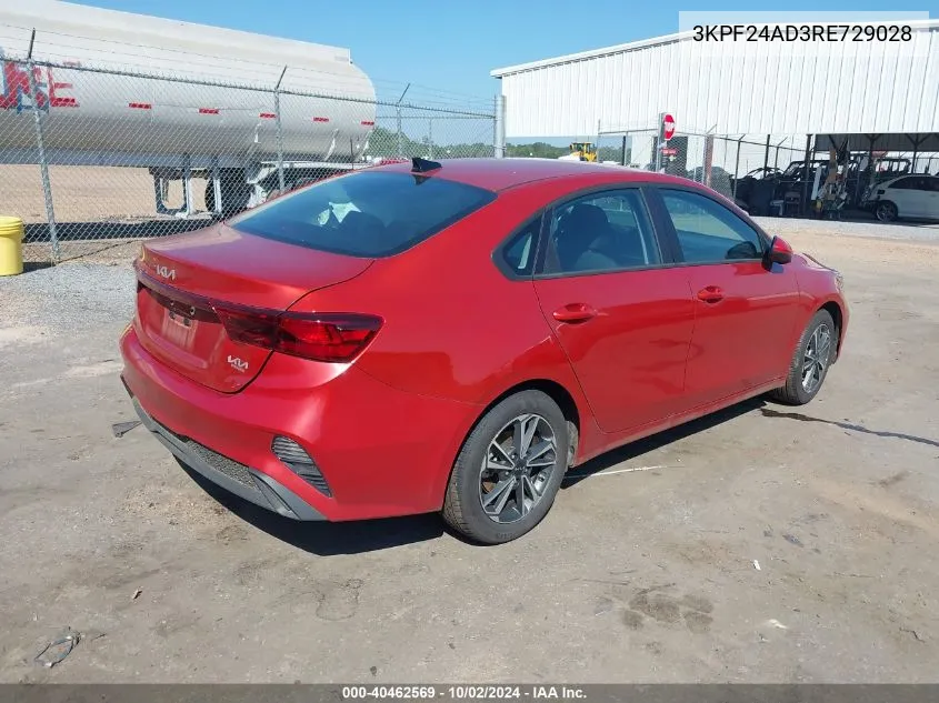 2024 Kia Forte Lxs VIN: 3KPF24AD3RE729028 Lot: 40462569