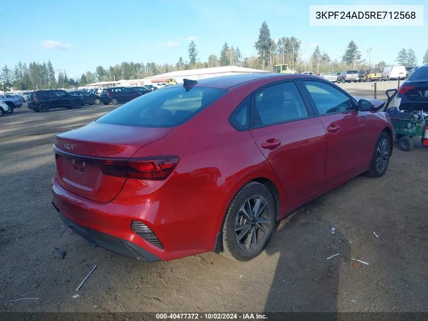 2024 Kia Forte Lxs VIN: 3KPF24AD5RE712568 Lot: 40477372