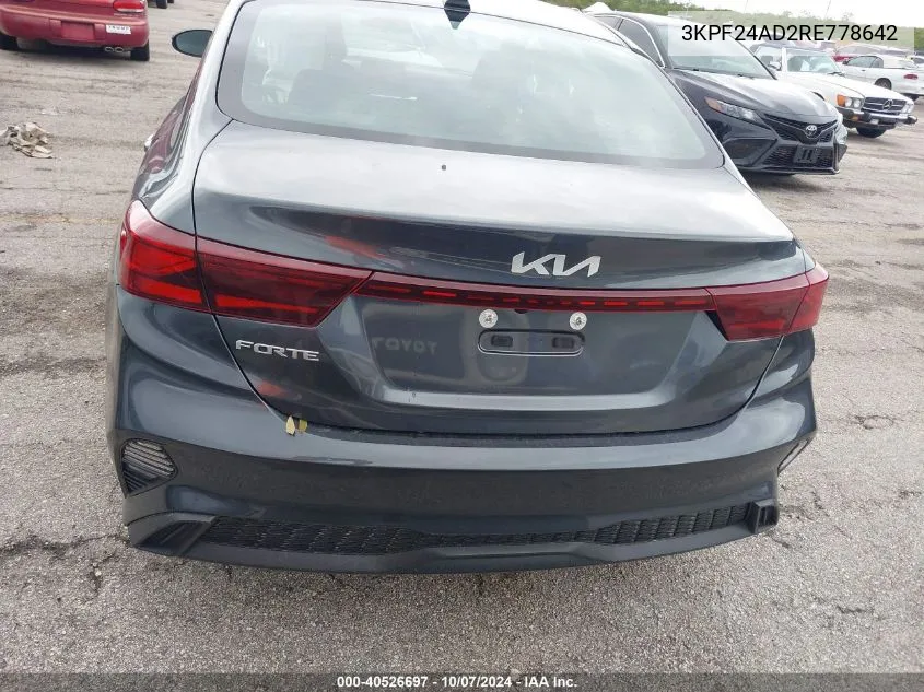 2024 Kia Forte Lx/Lxs VIN: 3KPF24AD2RE778642 Lot: 40526697