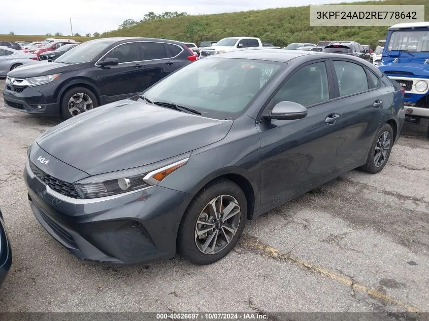 2024 Kia Forte Lx/Lxs VIN: 3KPF24AD2RE778642 Lot: 40526697