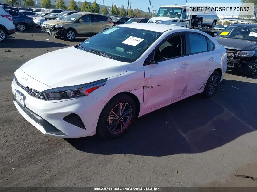 2024 Kia Forte Lxs VIN: 3KPF24AD5RE820852 Lot: 40711384