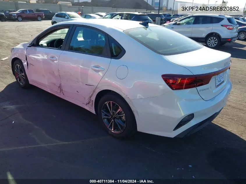 2024 Kia Forte Lxs VIN: 3KPF24AD5RE820852 Lot: 40711384