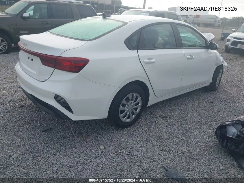 3KPF24AD7RE818326 2024 Kia Forte Lx