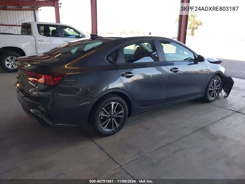 2024 Kia Forte Lxs VIN: 3KPF24ADXRE803187 Lot: 40791861