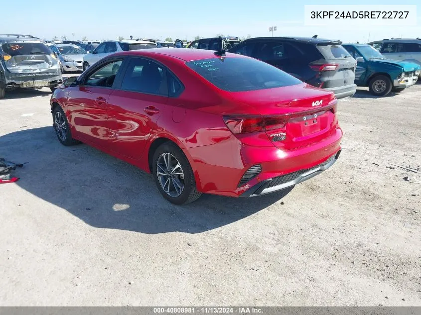 2024 Kia Forte Lxs VIN: 3KPF24AD5RE722727 Lot: 40808981