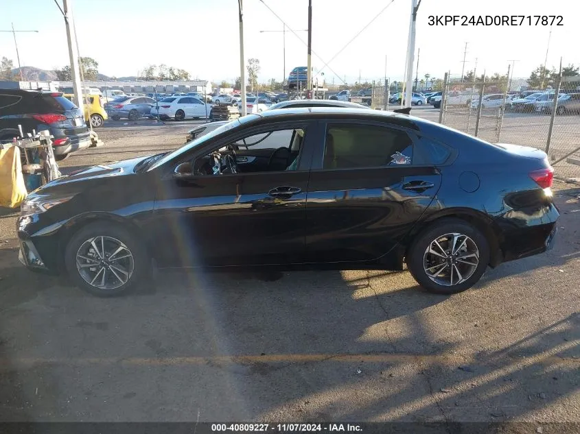 2024 Kia Forte Lxs VIN: 3KPF24AD0RE717872 Lot: 40809227