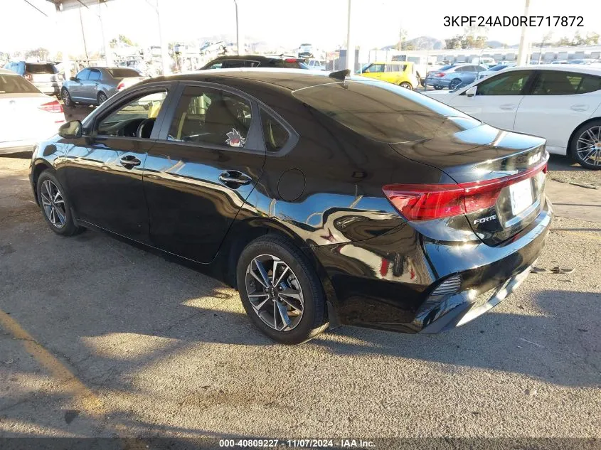 2024 Kia Forte Lxs VIN: 3KPF24AD0RE717872 Lot: 40809227