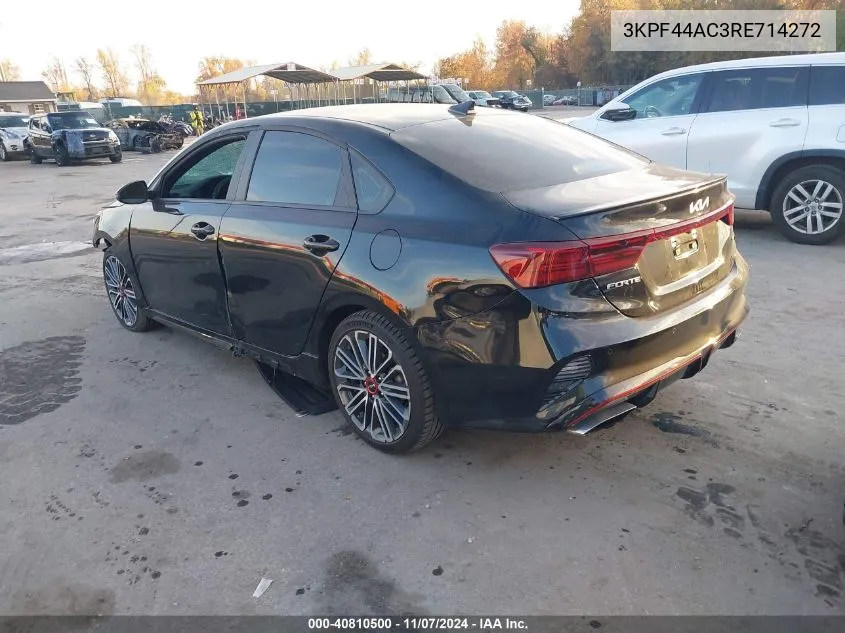 2024 Kia Forte Gt Manual VIN: 3KPF44AC3RE714272 Lot: 40810500