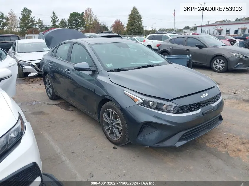 2024 Kia Forte Lxs VIN: 3KPF24AD0RE753903 Lot: 40813202