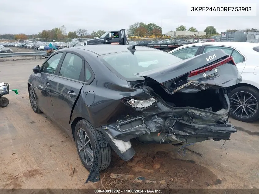 2024 Kia Forte Lxs VIN: 3KPF24AD0RE753903 Lot: 40813202