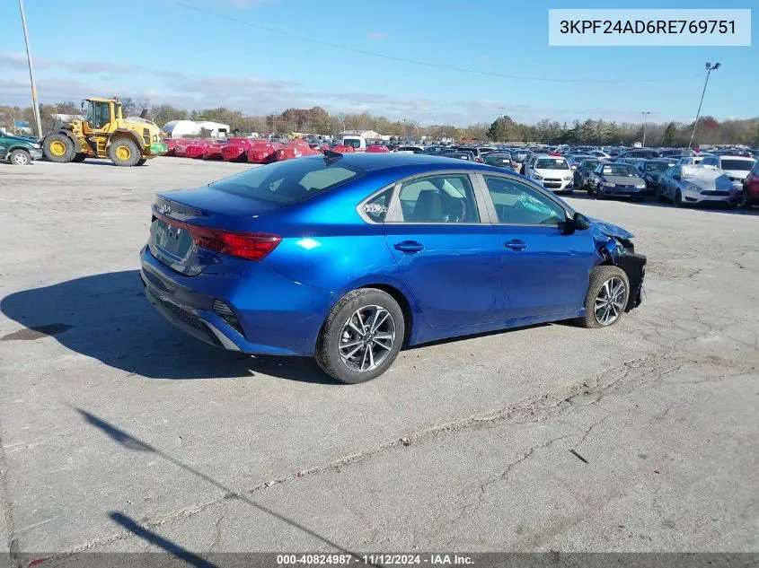 2024 Kia Forte Lxs VIN: 3KPF24AD6RE769751 Lot: 40824987