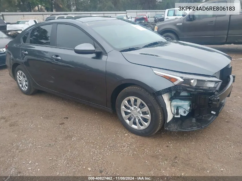 2024 Kia Forte Lx VIN: 3KPF24AD6RE806183 Lot: 40827462