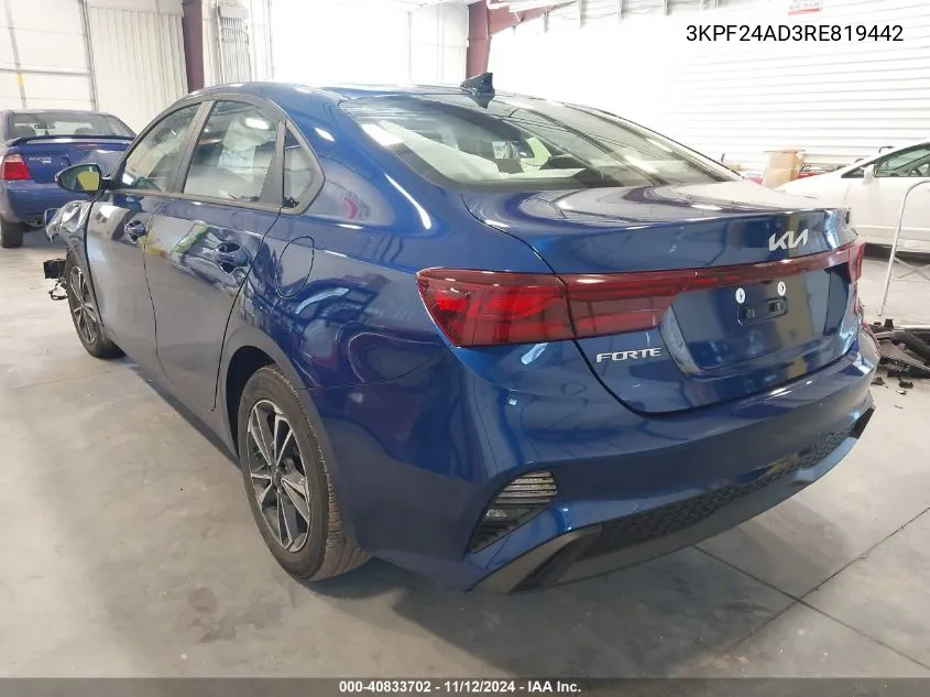 2024 Kia Forte Lxs VIN: 3KPF24AD3RE819442 Lot: 40833702