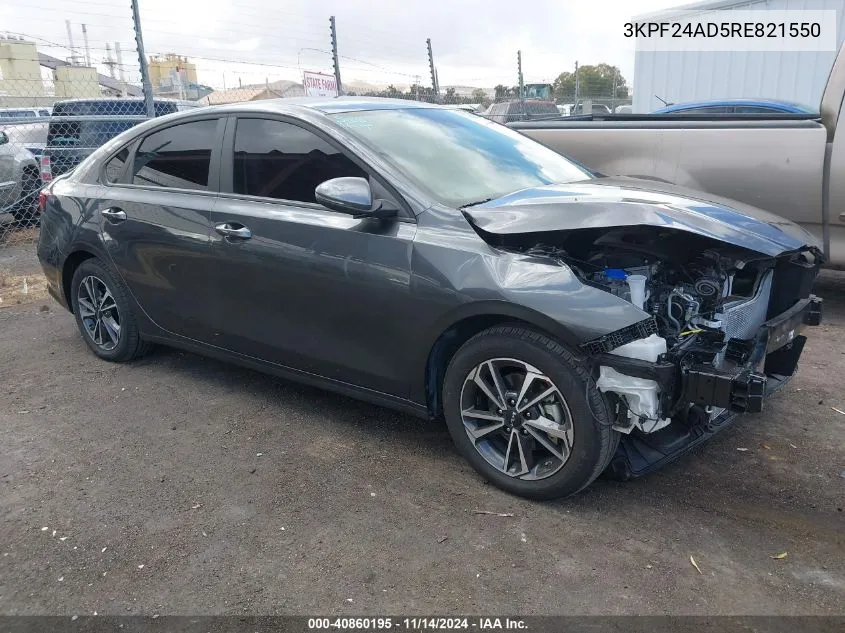 2024 Kia Forte Lxs VIN: 3KPF24AD5RE821550 Lot: 40860195