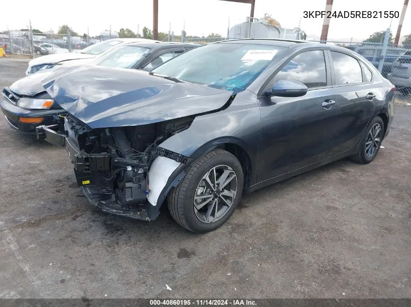 2024 Kia Forte Lxs VIN: 3KPF24AD5RE821550 Lot: 40860195