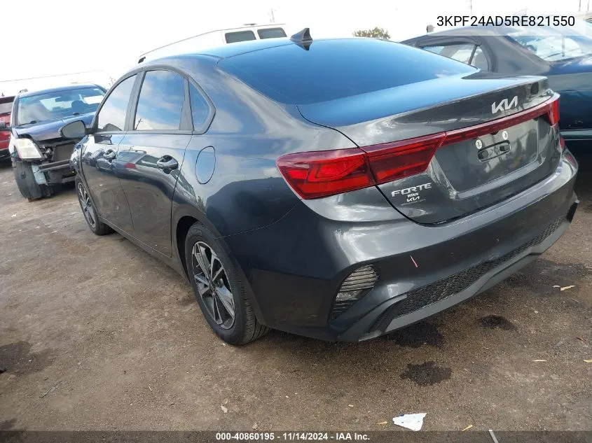 2024 Kia Forte Lxs VIN: 3KPF24AD5RE821550 Lot: 40860195